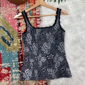 Black and white corset top